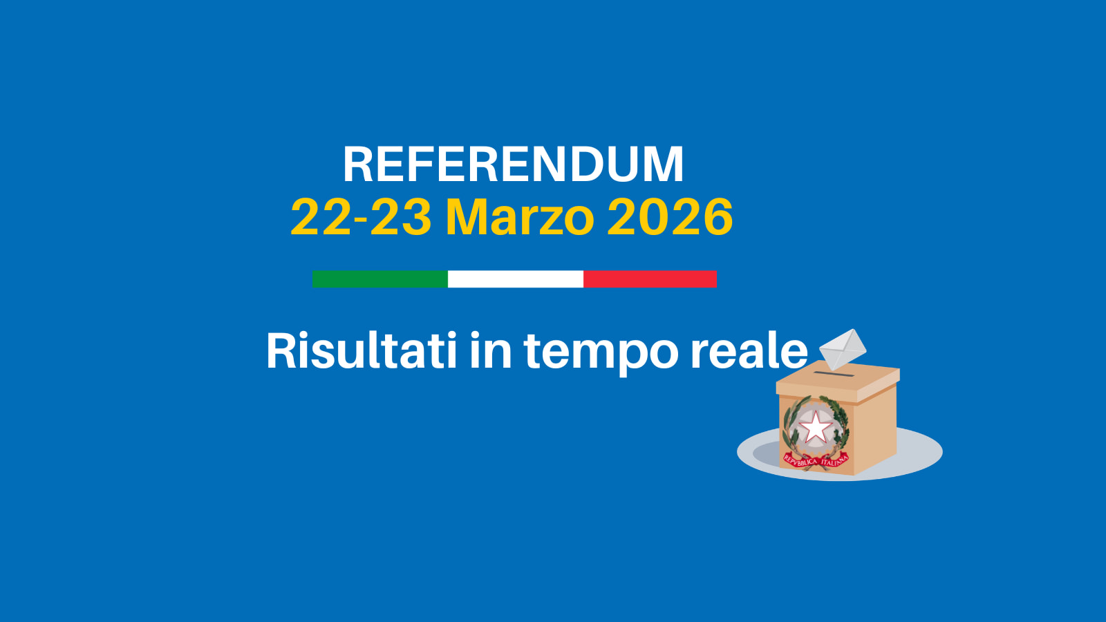 Referendum Costituzionale del 22 marzo 2026 – Pubblicazione Risultati